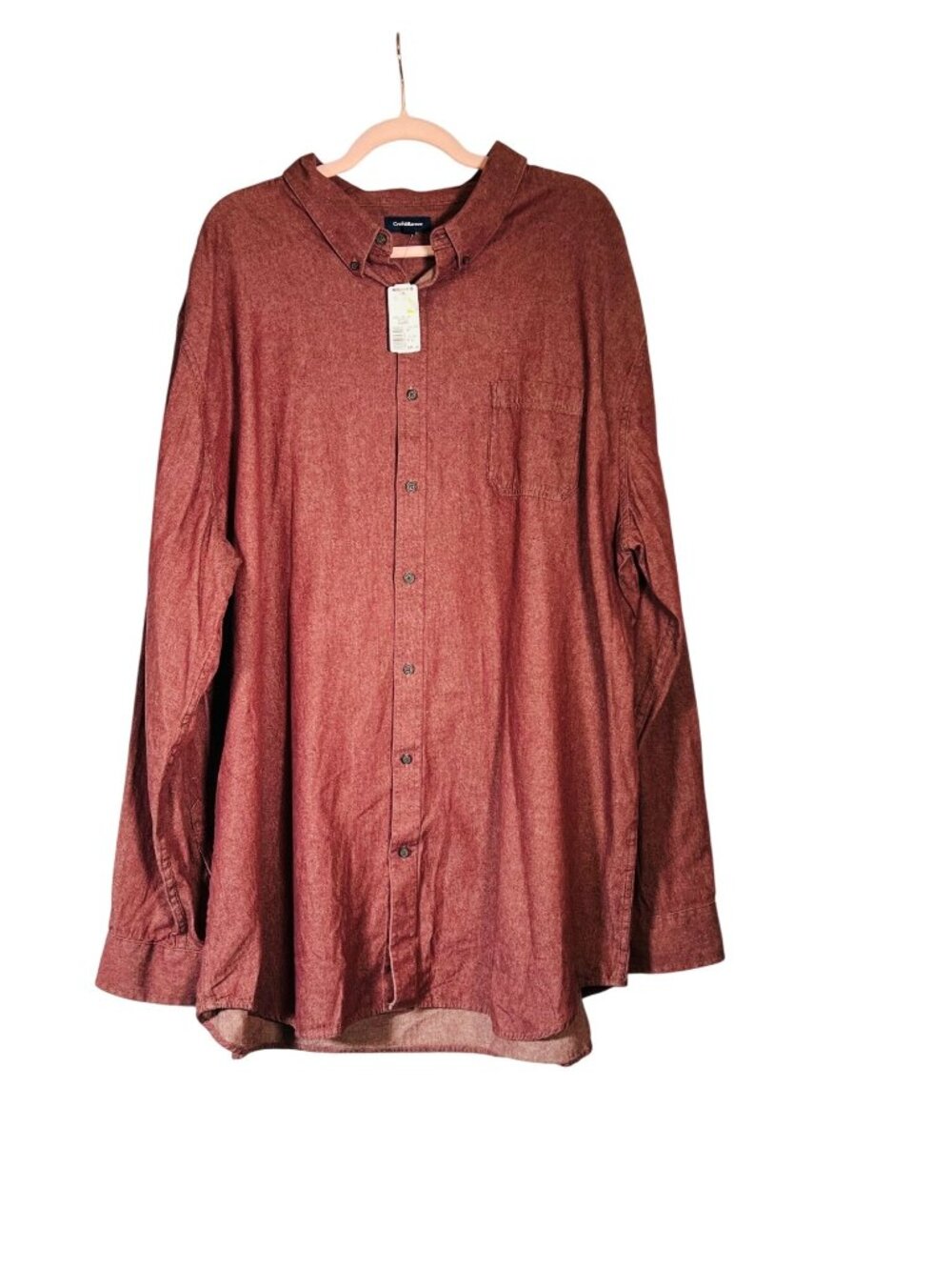 Croft & Barrow 3XLT Button Shirt Red Studio Rental Kohl’s NWT $45 Big Tall
